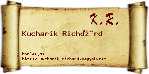 Kucharik Richárd névjegykártya